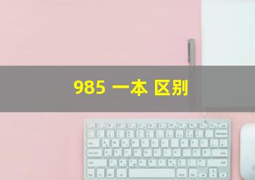 985 一本 区别